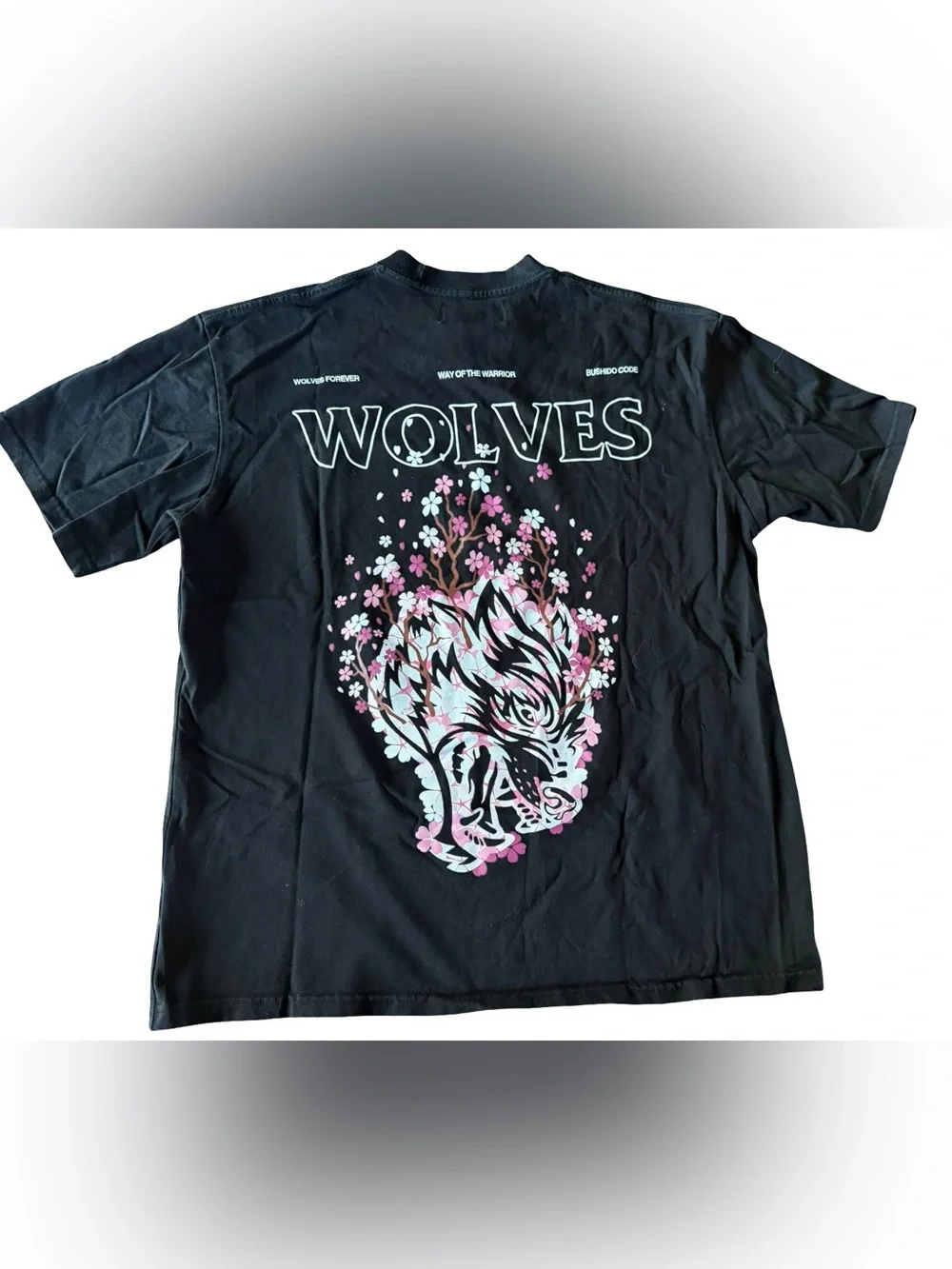 Darc Sport Wolves Forever Bushido Code Cherry Blossom Tee 701/1000 L - Picture 2 of 4